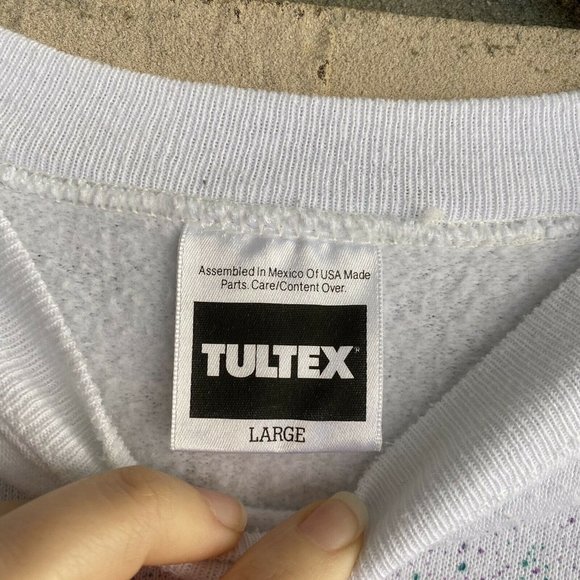 Vintage Sunrise Sportswear Blue Eye Wolf Sweatshirt White Size Large All Over - Picture 6 of 9